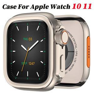 애플 워치10 46mm 메탈 범퍼 케이스 보호 프레임 커버 iWatch 시리즈 11 9 8 7 6 5 SE 울트라 3 49mm 티타