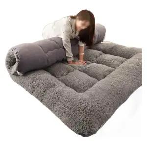 양털 겨울 바닥 매트 토퍼매트리스 토퍼 바닥용 발열 패드 자가 극세사 두꺼운 이불 침대