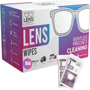 안경 클리너 물티슈 - 안경용 렌즈 개별 포장 카메라 및 선글라스용 다목적 50 카운트(12cm x 20cm)