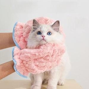 신제품 빠른 건조 애완동물 목욕 타월 흡수성 내구성 그루밍 장갑 청소 고양이 개 용품