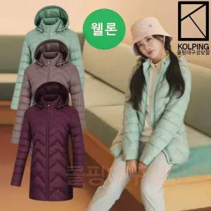 [콜핑] 이보 여성 겨울 충전재가 빠지지않는 웰론 중기장 패딩자켓 (KUJ6838W)