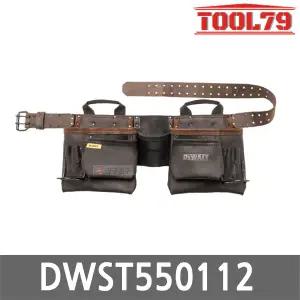 디월트 DWST550112 누벅가죽 파우치 세트 11포켓 일체형 공구집 못주머니 작업 툴벨트