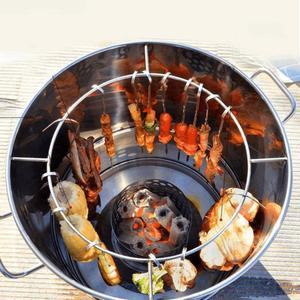 항아리화로 캠핑 바비큐 스테인리스 항아리 훈연 화로