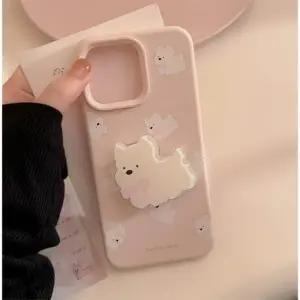 글리밍유 17케이스 귀여운케이스 젤리케이스 실리콘케이스 17 리본강아지