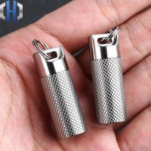 휴대용 방수 용기 약품 케이스 티타늄 합금 노인 구조 알약 응급 처치 키트 신