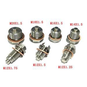 스텐 엔진 마그네틱 오일 드레인 플러그 나사 팝너트 볼트 섬프 M12/14/16/18/20 1.5