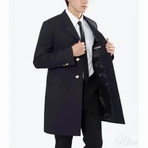톰브라운 4바 스트라이프 플레인 위빙 체스터필드 오버코트 모크005A 06146 420