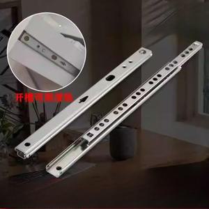 좁은 17mm 폭 양방향 이중  트랙 서랍 양쪽에 2섹션 미니 볼 슬라이드 가이드