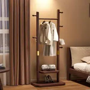 원목 스탠드 옷걸이 북유럽 수납 스탠딩 이동식 거실 옷 대나무 자취방