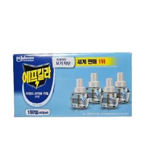 에프킬라 리퀴드 모기약 무향 훈증기 교체용 리필 45일 4입 180일