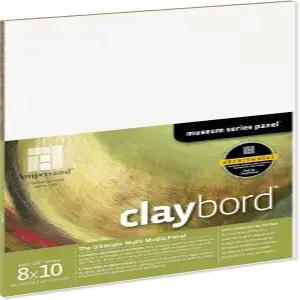 앰퍼샌드 아트 서플라이 우드 페인팅 패널 박물관 시리즈 클레이보드 8인치 x 10인치 1/8인치 평면도