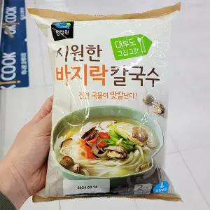 청정원 바지락 칼국수 366g 아이스박스포장