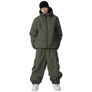스노우엘브 남성 스키 재킷 및 바지 세트 여성 스노우 배기 스키복 방수 절연 스노보드 겨울 아웃도어