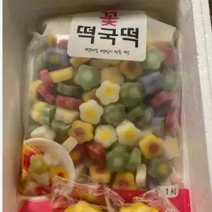 꽃 떡국떡 국산쌀 별 꽃 모양 백설 꽃모양 1kg, 2kg, 3kg