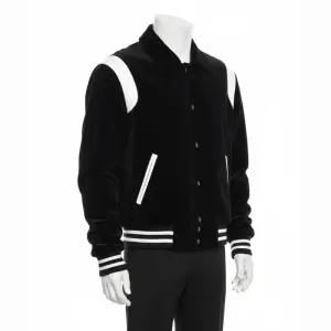 ROLLINGSTUDIOS 벨벳 바시티 자켓 블랙