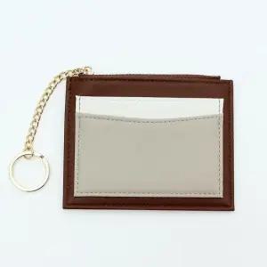 클로닛 슬림 카드 지갑 브라운 컬러 키링 교통카드 홀더 슬림카드지갑 키링지갑