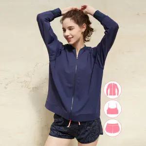 베이직엘르 여성인 펀칭 집업 래쉬가드 비치웨어 3종세트 BEL-V206N