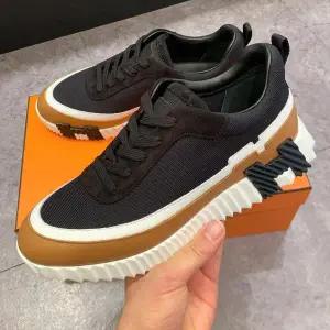 [에르메스]남성에르메스 바운싱 스니커즈배색 라인 블랙 브라운