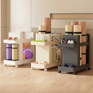 요가매트보관함 바구니 접이식 라지 정리함 2종 색 운동기구 테스 홈트 수납 요가매트수납함 바퀴 이동식 매트