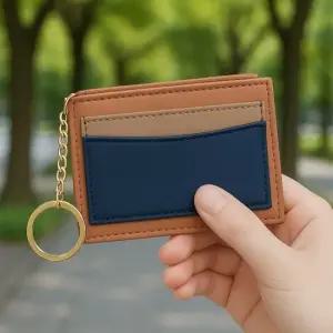 클로닛 슬림 카드 지갑 오렌지 컬러 키링 교통카드 홀더 슬림카드지갑 키링카드지갑