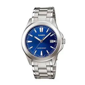 카시오 MTP-1215A-2A2 엔타이서 남성 아날로그 메탈 손목 시계