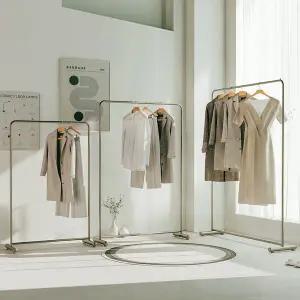 [코세드]SUS 스테인레스 파이프 행거 수납 드레스룸 의류매장 행거