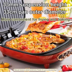 전기 크레페 메이커 양면 가열 스킬렛 팬케이크 냄비 피자 프라이팬 바베큐 그릴 파이 BBQ 그리들 1400W