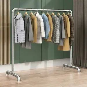 제이라이프 철제 파이프 행거 옷걸이 이동식 튼튼한 1단 스틸