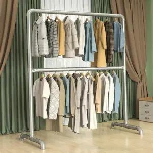 제이라이프 철제 파이프 행거 옷걸이 이동식 튼튼한 2단 1단