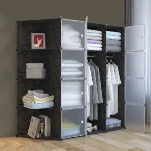 DIY 복합 선반수납장 147x147cm) 조립식옷장 조립식옷장 옷장행거