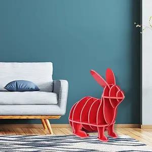 고품질 레드 동물조형 선반 책장 토끼 진열대 책정리 책진열대 책진열장 책선반 인테리어책장 WFHY7RW