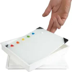 뉴 웨이브 POSH 유리 페인트 팔레트 마스터슨 스타-습윤 핸디 6.75 x8.4 세트 - 신선도를 유지하는 강화 및