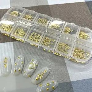 레진아트 네일아트 꾸미기 파츠 세트 골드리벳-WFHYYWY
