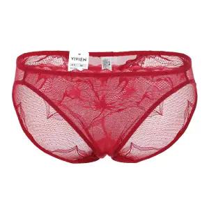 [롯데백화점]비비안 자가드 레이스 올네트망 미디 삼각팬티 BP1991A