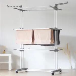 J2K 6단 빨래건조대 이동 접이식 실내 건조 베란다 거실