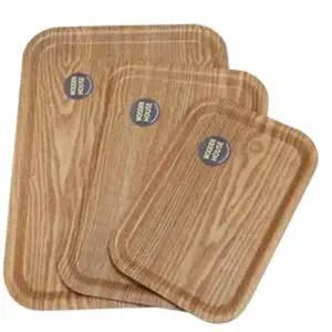 심플 976NHJ14 우드 화이바 쟁반 (대) 1개 트레이 식기