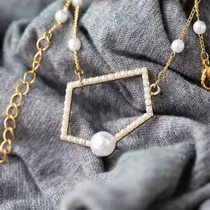 로미스 진주 팔찌 진주팔찌 진주체인팔찌 유니크팔찌 레이어드팔찌 진주