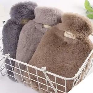 2색 1개 보온 물주머니 털커버 찜질팩 온찜질 고무핫팩 핫워터팩 손난로 물핫팩