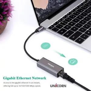 유니콘 CLAN-1000GC C타입기가USB유선랜카드 유선랜어 WFJF6AC