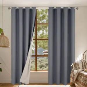 암막커튼 거실 안방 커텐 누빔 방한 이중구조 WFJKTE9