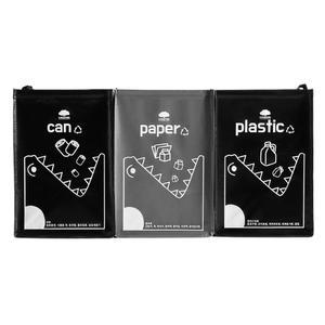 크릉이 블랙에디션 재활용 분리수거함 3종세트 쓰레기통 휴지통 청소용품