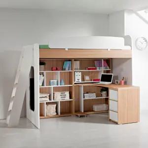 MU-E114 사다리 벙커침대+h형책상+책장 DF903052