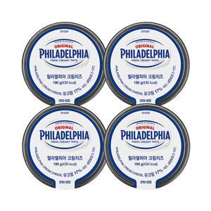 필라델피아 크림치즈 190gx4
