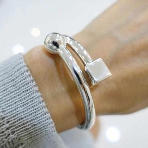 Silver 925  도형 뱅글 은팔찌  순은99.9