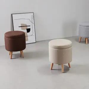 스케치 수납형 패브릭스툴