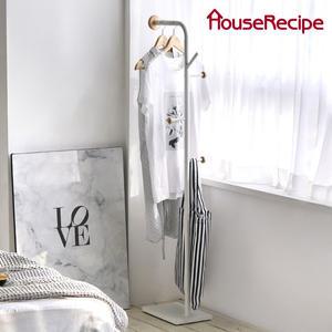 [하우스레시피] 바인 키 낮은 철제 스탠드 옷걸이 2종 - 행거 수납 긴옷 코너 미니 옷방 고정식 일자