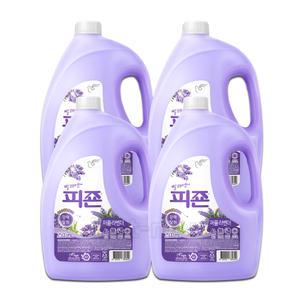 [피죤] 섬유유연제 퍼플 라벤더 용기 2500ml x 4개