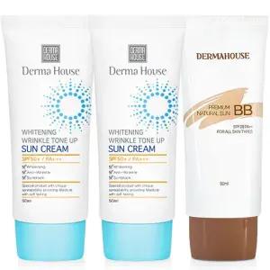 미백 링클 톤업 썬크림2개+썬비비크림 / 3중기능성 / 자외선차단 잡티커버