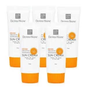 화이트닝 썬크림50mlx5개/미백 주름 3중기능성 SPF50+PA+++