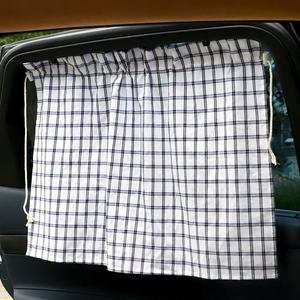 [까사베르데] 차박/캠핑 차량용 차창문 뒷유리 유아 햇빛가리개 디얼 체크 커튼 -3color
